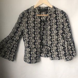 Zara bell sleeve black jacket size medium